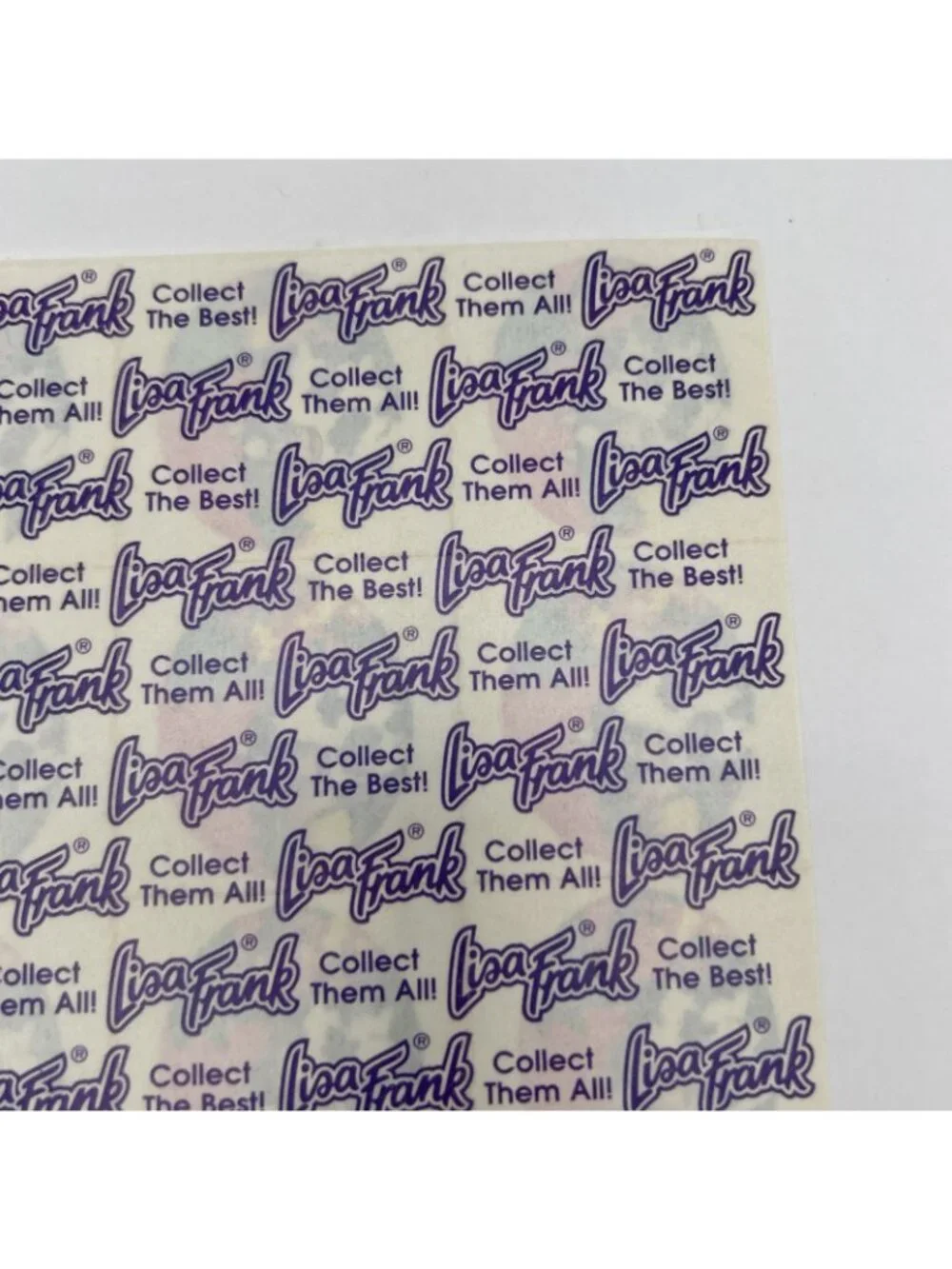 Lisa Frank #S112 FLOWER COWS PALM TREE FULL SHEET Stickers RARE VINTAGE Pink Fun
